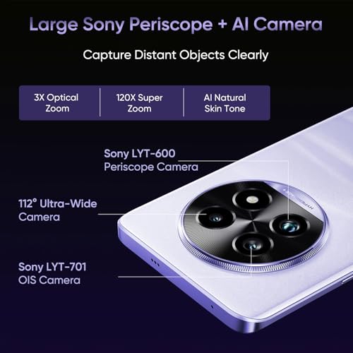 Image of realme 13 Pro+ 5G Smartphone 12+512GB Purple,6.67inch Screen,120HZ Curved Vision Display,80W SUPERVOOC Charge,82MP Camera,Qualcomm Snapdragon 7s Gen2,IP65