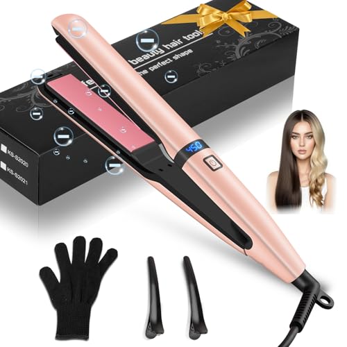 Gurkitsy 2 en 1 Plancha y Rizador Profesional Rosa
