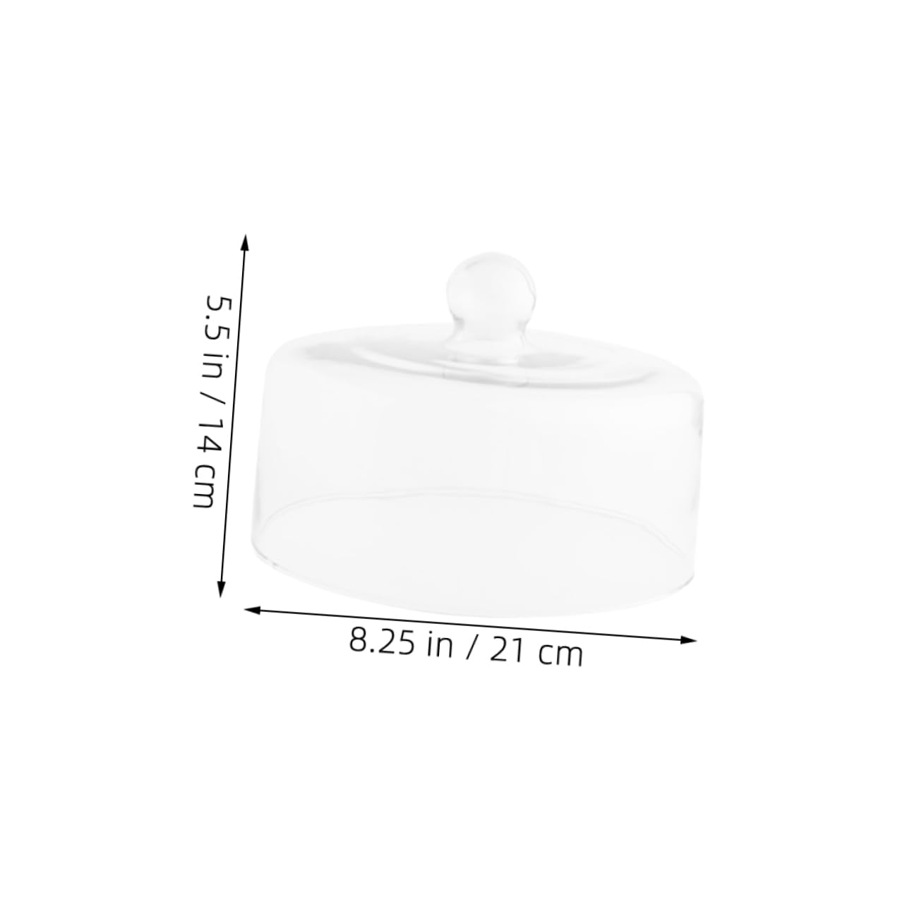 GRIRIW Clear Cake Dome Cover Dessert Cloche for Pastries and Cakes Food Grade Display Protector for Kitchen Use Elegant and Functional
