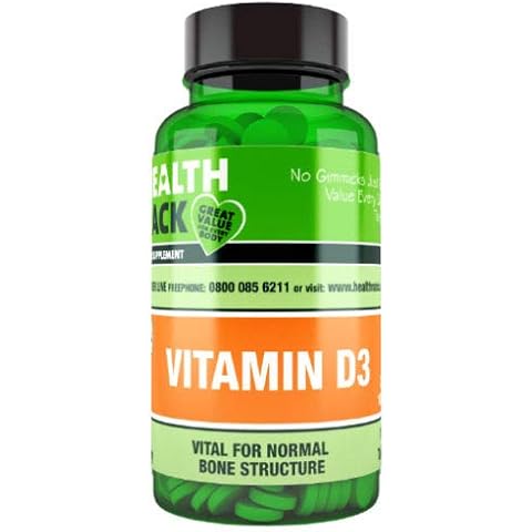 Vitamin D3 100 Tablets, NHS Recommend Daily Amount 1000IU (25μg) per Tablet, Micro Tablets Easy to Swallow Cover