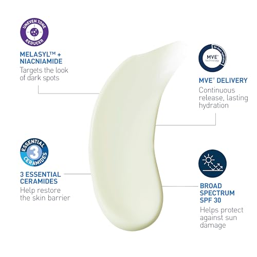 Image of CeraVe Skin Renewing Brightening Lotion SPF 30, Anti Aging Facial Moisturizer Hydrates, Brightens and Evens Skin Tone, Contains Ceramides + Niacinamide + Antioxidants, Fragrance-Free, 1.35 fl oz