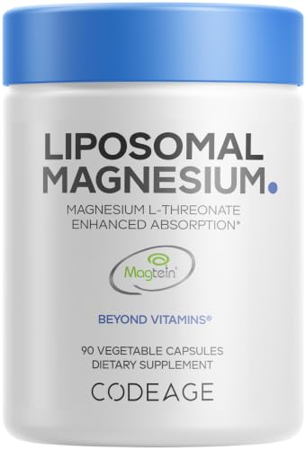 Codeage Liposomal Magnesium L-Threonate, Magtein, NSF, 90 Capsules