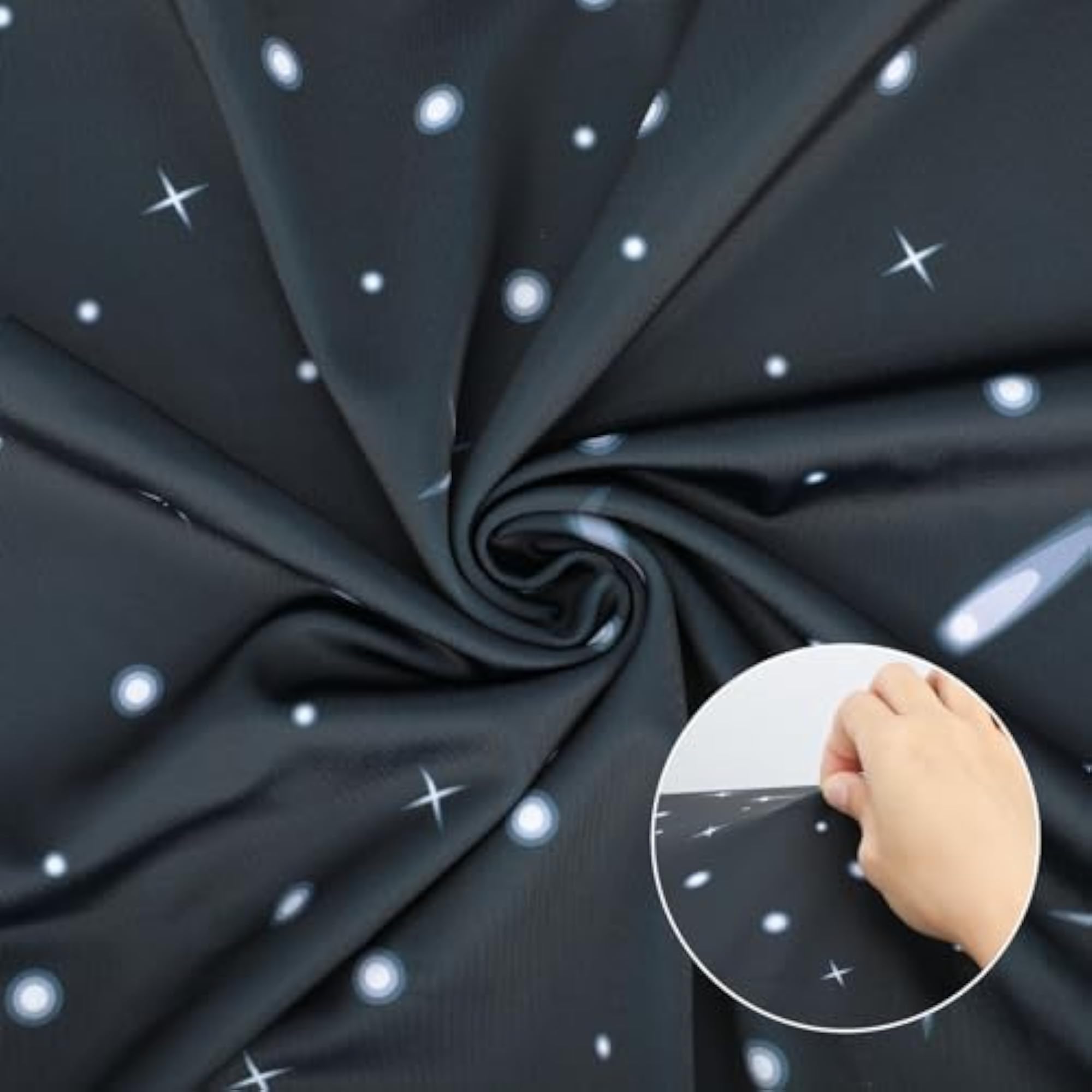 Washable Black Starry Sky Luggage Cover for Suitcase