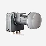 Fuba DEK 417 Quad LNB 4 Teilnehmer - Universal LNB 4fach mit LTE-Filter für Vier Teilnehmer/Receiver/TV - HDTV- und UHD-(4K/8K) tauglich, optimierte Mobilfunkabschirmung - mit Wetterschutzgehäuse