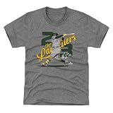 500 LEVEL Shea Langeliers Oakland Player Number Kids T-Shirt (Tri Gray, YS)