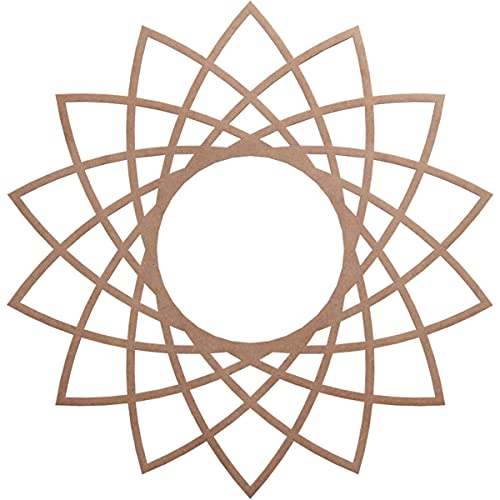 Image of Ekena Millwork 30 inchOD x 11 1 /2 inchID x 3 /8 inchT Eleanor Wood Fretwork Pierced Ceiling Medallion, Wood (Paint Grade)