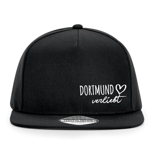 Huuraa Cappy Mütze Dortmund verliebt Black Polyester Snapback Kappe Geschenkidee