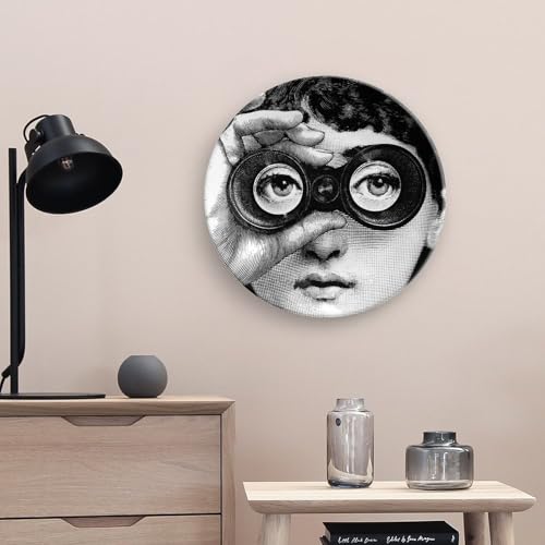 Lina Cavalieri Plate, Wall Decorative Plate, Mysterious Face Plate Wall Hanging Decoration,Including Bracket And Special Spring HooK,style-8,10inch - Image 3