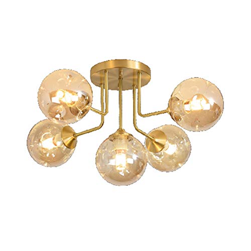 Luminaire suspendu moderne milieu du siècle lustre industriel gris 7 lumières pour salon