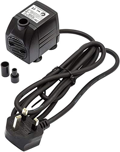 Garden Pond Water Feature Pump 600 Litres Per Hour 1.83M Cable UK Plug