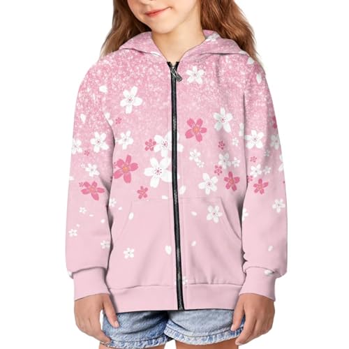 Kids Sweatshirts Boys Girls Zip Up Hoodies Size 6-14 Oversize Fall Jacket School3