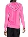 Starter Women's Velour Track Jacket with Hood, Amazon Exclusive, Power Pink, Medium