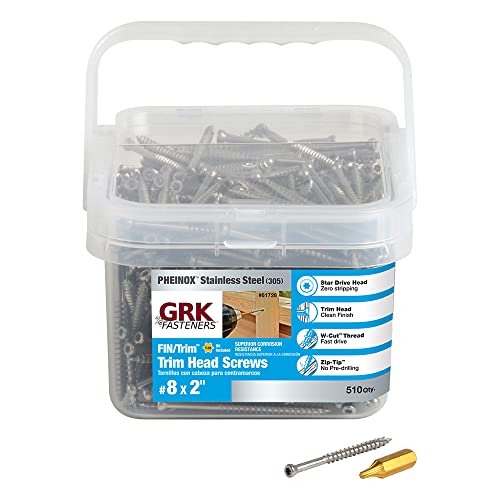 Grk 61728 #8 X 2 Fin/Trim™ 305 Stainless Steel Finish Screws 510 Count cover