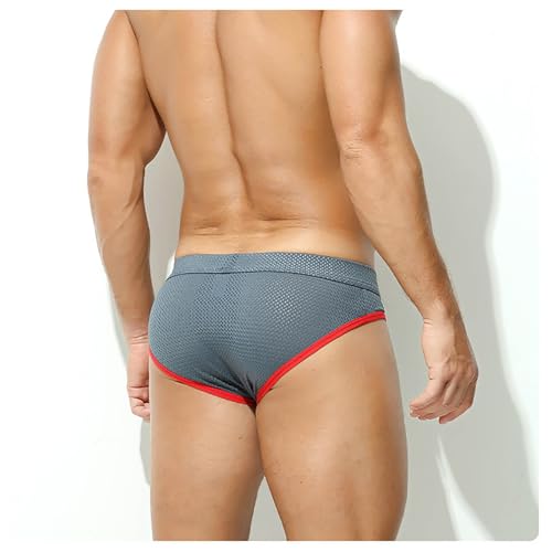 Men's Jockstrap Bikini Pouch Sport Panties, Sexy Mesh Hollow Out Stretch G-String Low Rise Comfy Breathable Panties3