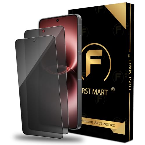 Image of FIRST MART Privacy Tempered Glass for Vivo X300 Ultra, 2 Pack | Anti-Spy 9H Screen Protector, Edge-to-Edge, Case-Friendly, Scratch Resistant, Bubble-Free