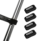 Booms Fishing RS3 ロッドベルト ロッドバンド 釣り 保護ベルト 引き裂き抵抗性 伸縮性 ブラック 15cm 4本入り