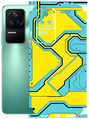 Image of AtOdds - Full Body Back Screen Guard Protector Film - Lamination Wrap Skin Sticker Compatible with Poco F4 (5G) | Scratchproof Matte Finish (YellowLane)