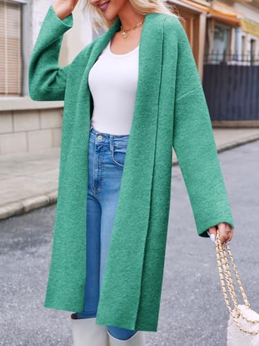 Image of Saodimallsu Womens Long Cardigan Sweaters Chunky Open Front Oversized Slouchy Knit Fall Trendy Coatigan Jackets