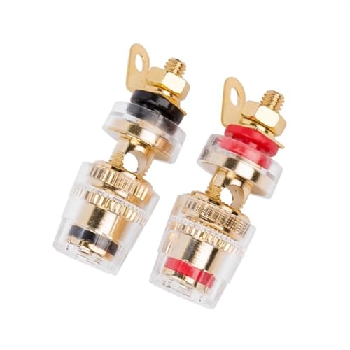 Fiche banane 4mm en cuivre noir pour connexion stable de terminal haut-parleur hifi