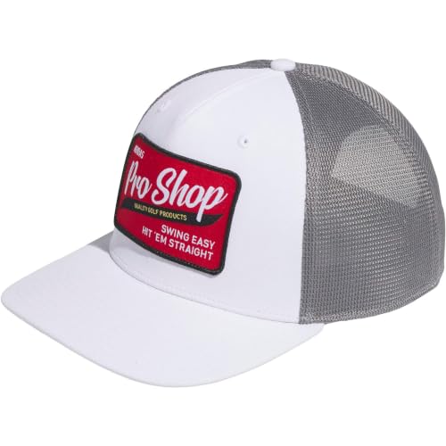 Adidas Men's Standard Five-Panel Trucker Hat, White