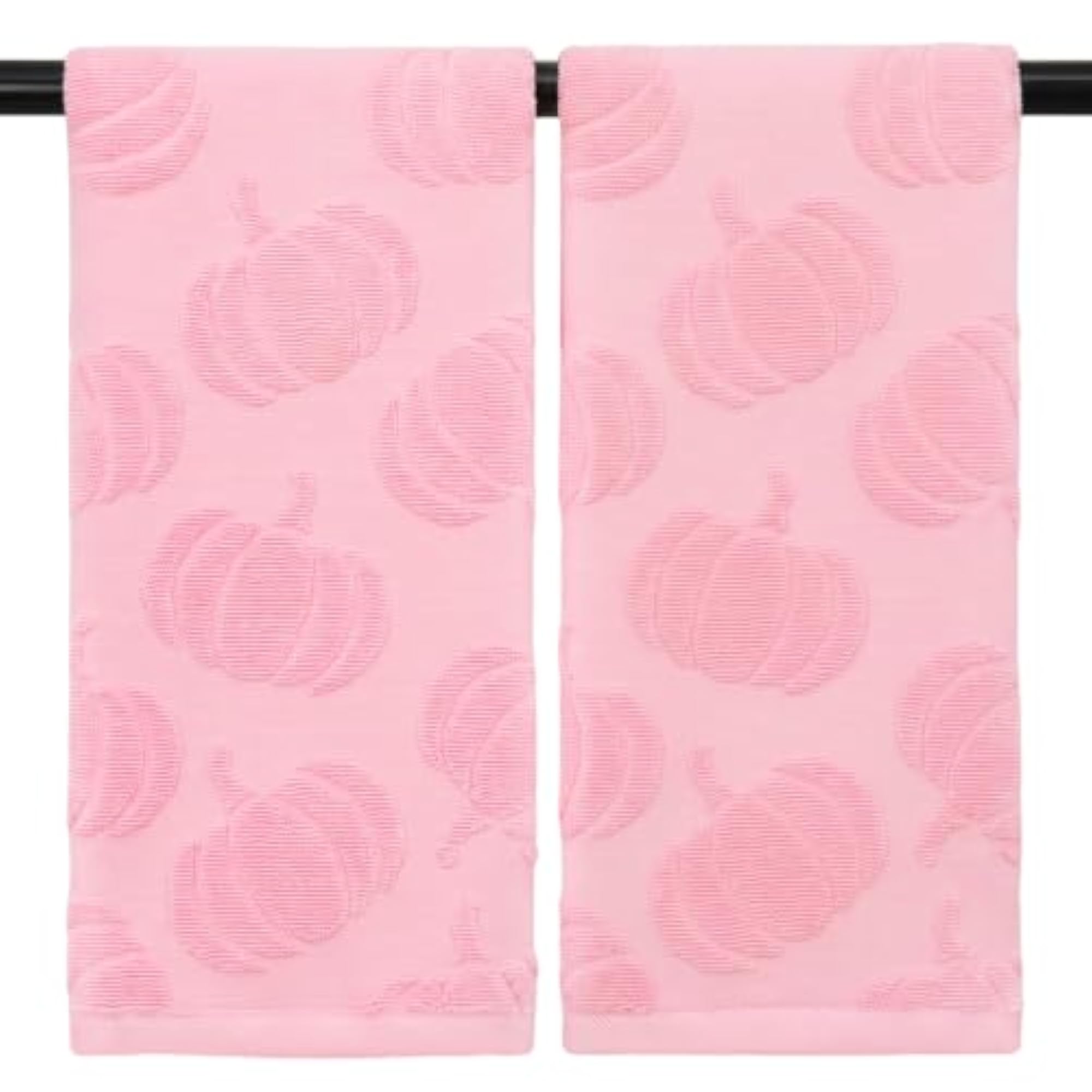 2 Pack Pink Hand Towels, Pumpkin Bathroom Towels