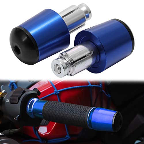 KEEPDSGN Tapones para extremos de manillar de motocicleta de 7/8" 22 mm-24 mm, tapones de aluminio para manillar de motocicleta compatibles con XJ6 XJ6N FZ1 FZ6 FZ09 MT03 MT07 MT09 MT10 YZF R1 R6.