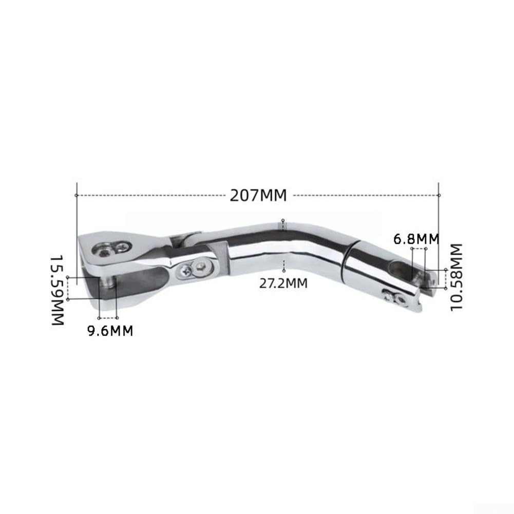 Raccordo girevole in acciaio inox 316 di grado marino per ancoraggio con configurazione a tre sezioni e doppia (20,7 cm)