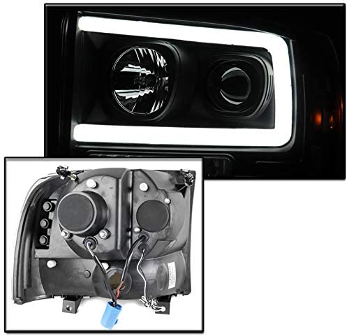 Zmautoparts Led Projector Headlights Headlamps Black Compatible With 1999-2004 Ford F-250 F-350 F-450 F-550 Super Duty #TOP1