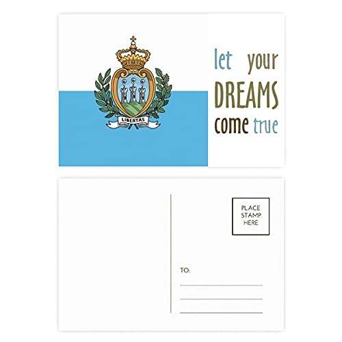 Cartes postales San Marino lot de 20 papeterie drapeau national Saint-Marin