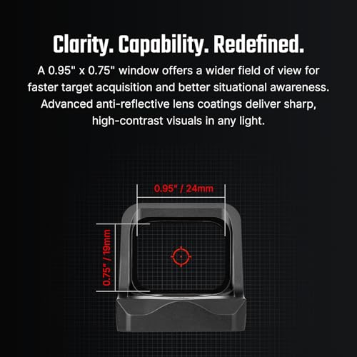 Image of Osight C Micro Dot Sight, 3 MOA Dot & 32 MOA Circle Reticle, 407c /507c Footprint Open Reflex Sight, Parallax-Free Durable Sights for Full-Sized Setups-Red /Green Dot Options