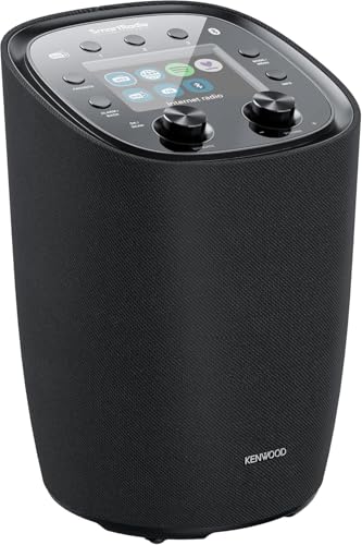 KENWOOD CR-ST500S-B - Design Smart-Radio mit 4' TFT-Farbdisplay, WiFi Internetradio, DAB+, UKW, Spotify (HiFi), Deezer, Bluetooth, 30 W RMS Stereo, Integ. Subwoofer, Fernbedienung, OKTIV, Schwarz