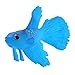 Kodrily Fake Fish for Aquarium, Silicone Betta Fish Fake, Artificial Fake Floating Fish Ornament, Lifelike Floating Pretend Prank Fish for Fish Tank Decoration (Blue Betta)