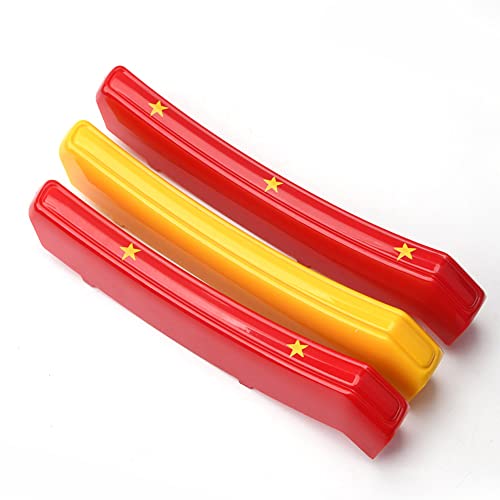Image of SANRILY Multicolor Grille Decoration Insert Trims Compatible with Volvo XC90 LCI 2020-UP Front Grill Cover (Red /Yellow /Red)