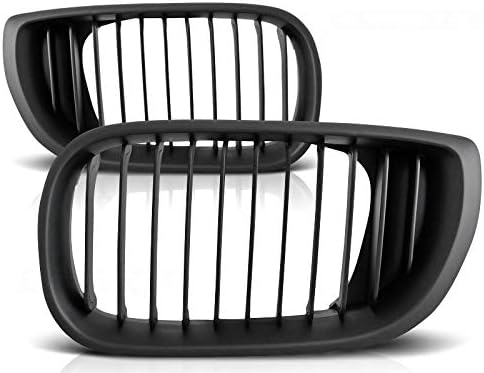 Front Grill Compatible with BMW 3 Series E46 Saloon Touring 2001 2002 2003 2004 2005 RS-93 Front Central Sport GrillReplacement Kidney Grille Grill Black