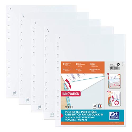 Pochettes perforees A4 Elba lisses pour organiser les cours et recettes