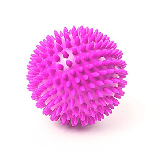 Spiky Massage Ball in 6cm 8cm 10cm - Body Feet Tension and Pain Relief Plantar Fasciitis Trigger Point Deep Tissue Myofascial Release Stress Ball Yoga Pilates Exercise Rehab (Pink 7.5cm)