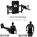 Imagen de HOMCOM Barra de Musculación para Pared con Brazos Ajustables para hacer Dominadas Flexiones y Crossfit en Casa 70x53-63x48 cm Negro