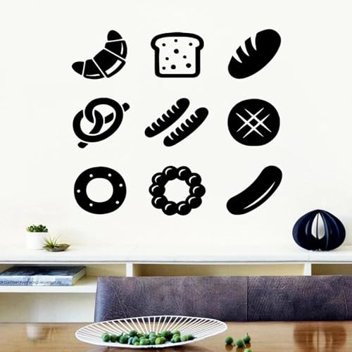 Panadería, productos de repostería, postres, cocina, restaurante, pan, refrigerio, calcomanía de pared, comida rápida, decoración del hogar, donut, logotipo, calcomanía artística
