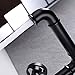 KunMai Industrial Pipe Single Hole Two Handles Bathroom Sink Faucet Double Handles Solid Brass in Matte Black