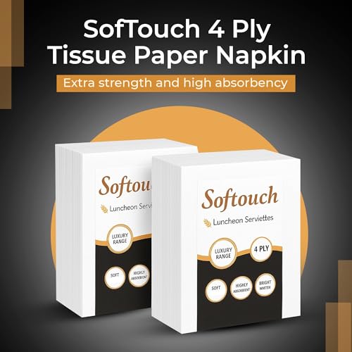 SofTouch 4 Ply tissue paper Napkin 40x40 cm 50 Pcs each-Set of 2