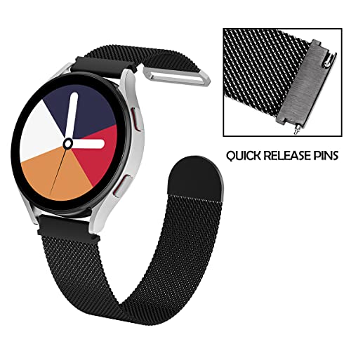 20Mm Slim Milanese Loop Band Compatible With Samsung Galaxy Watch 4 40Mm/44Mm, Women/Men Metal Stainless Magnetic Strap For Watch 4 Classic 42Mm/46Mm, Watch 3 41Mm, Active 1/2, Gear S2/S4 42Mm #TOP1