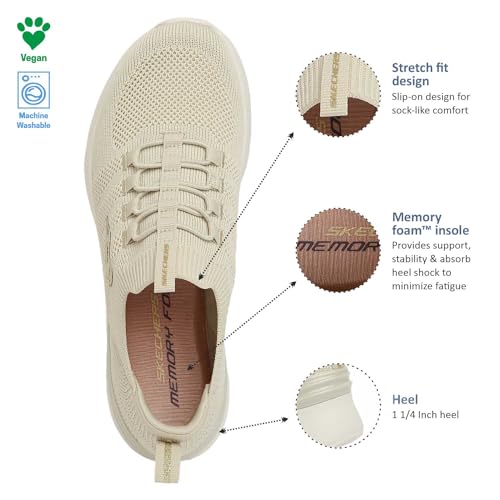 Skechers - Womens Skech-Air Dynamight - Perfect Steps Slip On Shoes, Color Natural, Size: 6 M US
