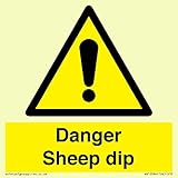 Danger Sheep Dip Schild – 100 x 100 mm – S10