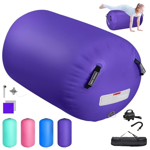 Air Roller Inflatable Tumbling Gymnastics Mat Air Roll Barrel Tumble 100/120cm Yoga Gymnastics Fitness Roll