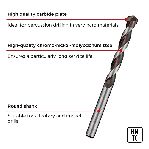 kwb Rocker Concrete and Stone Drill diameter 7 Mm With High-Quality, High-Temperature Brazed Carbide Plate - Image 2