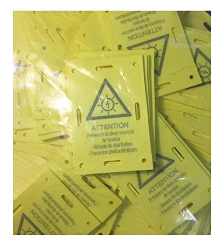 Plaques de signalisation double source de tension pour sécuriser les coffrets