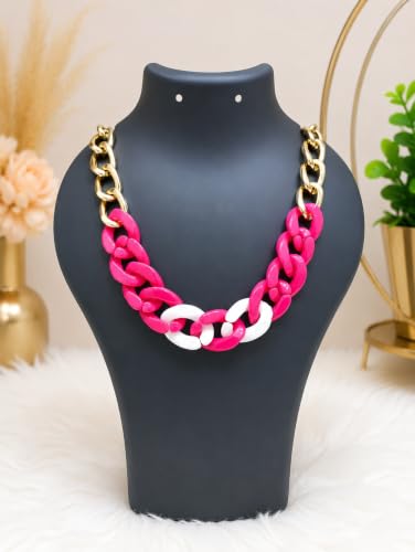 Image of morel JEWELS (8 INCH) PLASTIC NECKLACE JEWELRY STAND IMITATION JEWELLERY NECKLACE DISPLAY STAND BLACK FOR NECK CHAIN MOTI MALA DISPLAY STAND.(PACK OF 2)