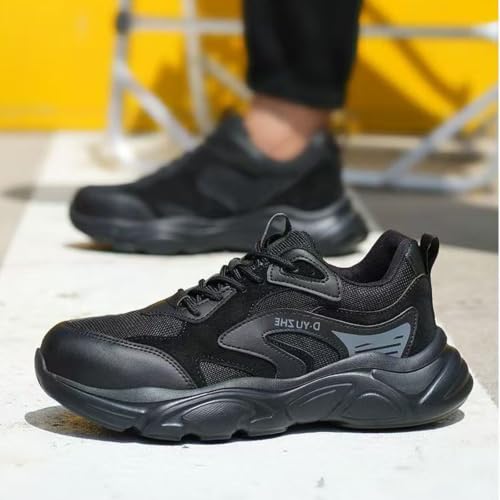 Image of Nutropa Steel Toe Boots for Men, Lightweight Safety Work Shoes, Comfortable Breathable Composite Toe Boots Slip-Resistant Indestructible Shoes