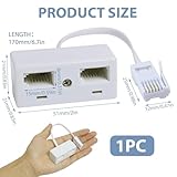 ltteea BT Telephone Splitters 2 Way, Phone Double Socket Splitter UK Telephone RJ11 Male Plug to 2 Female Extender for UK Landline Telephone FAX Modem Cable Adapter and Converter - Image 6