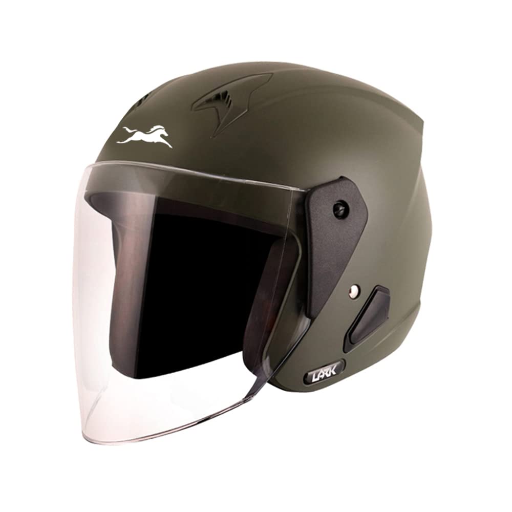TVS Half Face Helmet for Men and Women, Green, Size M, ISI and DOT Certified-image-30